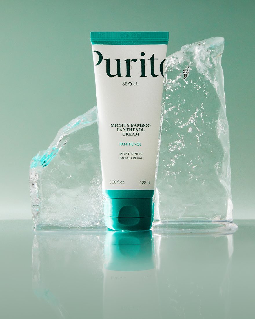 Crema Mighty Bamboo de Purito Seoul sobre hielo
