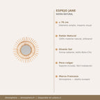 Espejo Jane Ratán 76cm características ratán natural diseño sol Atmosphera