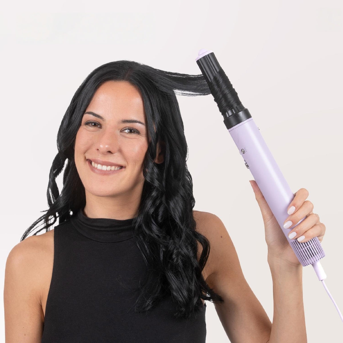 T-Care Multistyler — cinco accesorios intercambiables desplegados sobre fondo blanco