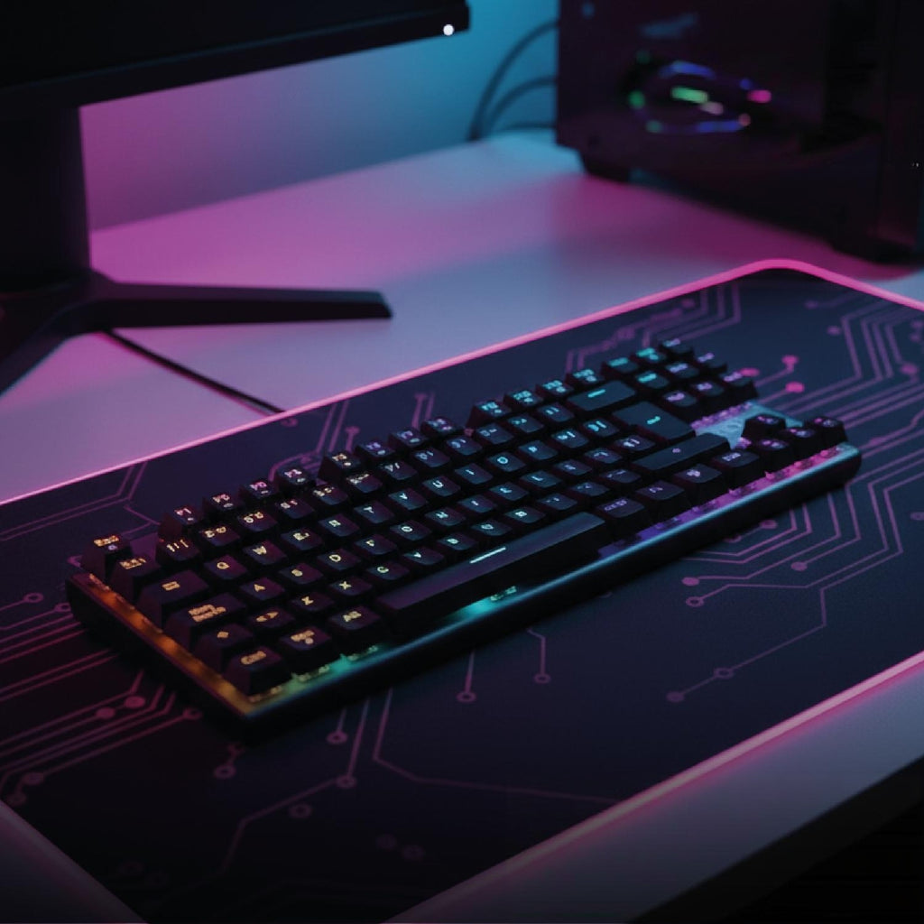 LEVO NovaBlade — setup gaming completo con teclado, mouse y audífonos RGB